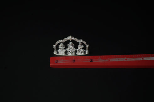 Pure Silver Lakshmi Ganesh Saraswathi Idol 20grams